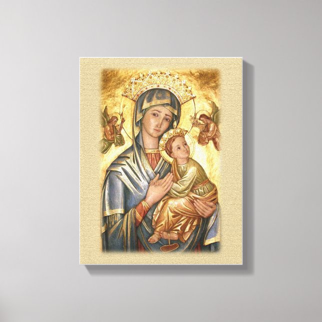 Toile Icône d'aide perpétuelle de Notre-Dame. (Recto)
