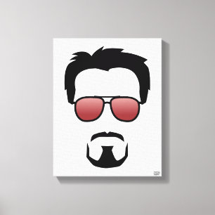 Toile Icône de coiffure de Tony Stark avec lunettes de s