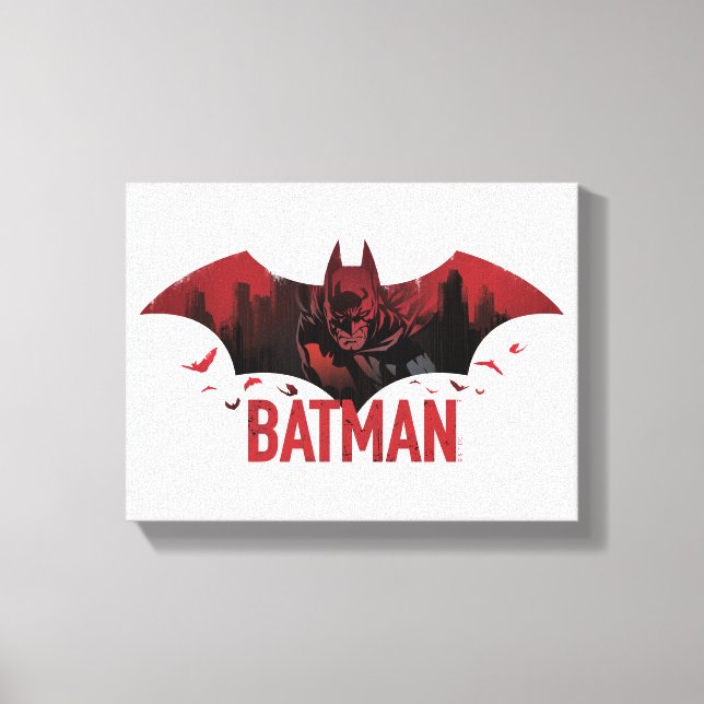 Toile Icône gotham de Batman Crimson (Recto)