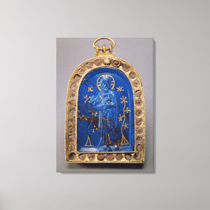 Toile Icône portative, probablement médiévale (lazuli