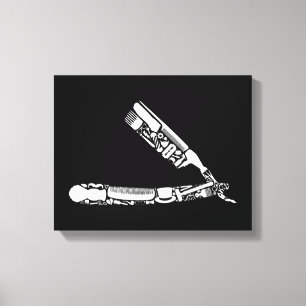 Toile icônes barber razor