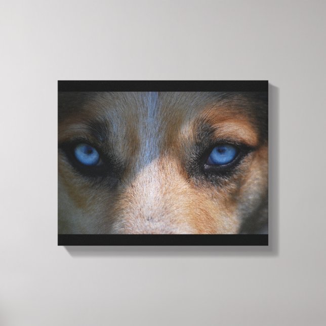 Toile Icy Blue Canine Eyes (Recto)