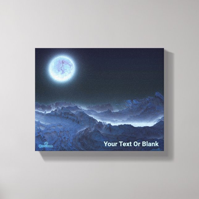 Toile Icy Planet, Lune gelée (Recto)