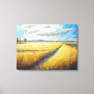 Toile Idyllic Golden Blé Fields Meadow