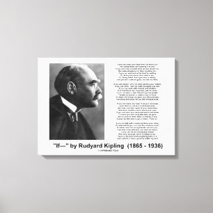Toile If- par Rudyard Kipling Poème de conseil motivatio