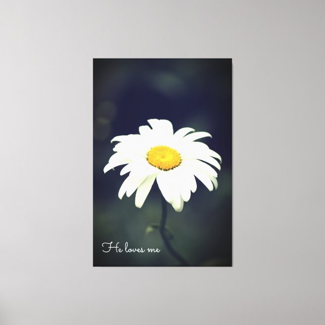 Toile Il M'Aime Daisy Canvas (Recto)