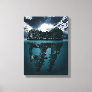 Toile Île Artistique de Fantaisie Abstraite