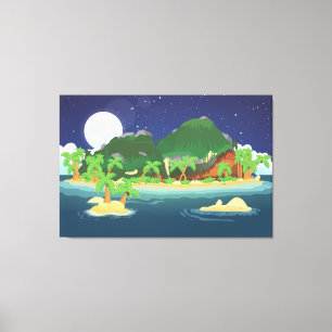 Toile Île au trésor tropical