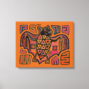 Toile Île de San Blas Kuna Indian Mola Fruit Bat