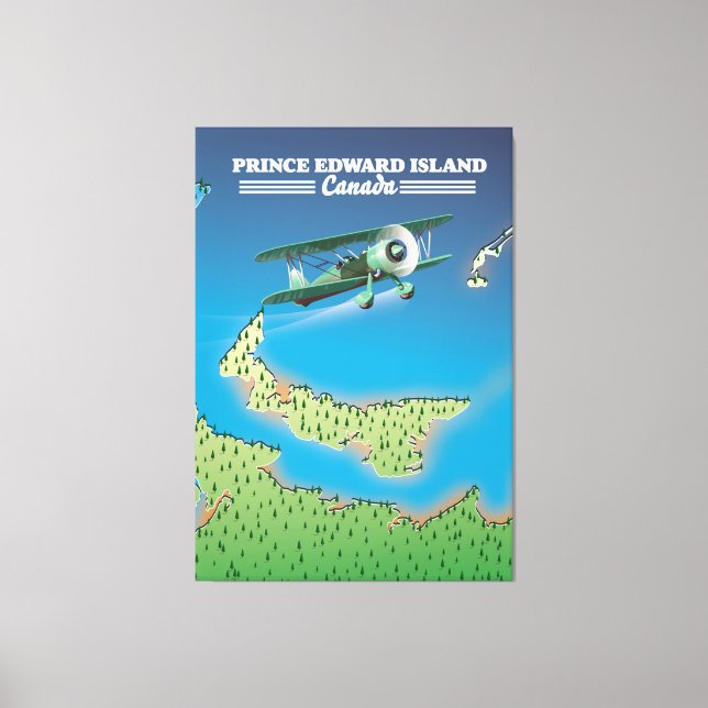 Toile Île-du-Prince-Édouard, carte du Canada. (Recto)