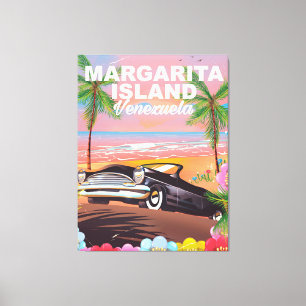 Toile Île Margarita - affiche de voyage du Venezuela