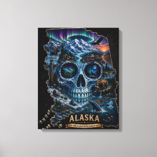 Toile Illusion de crâne d'Alaska État d'esprit de l'as