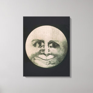Toile Illusion optique de lune