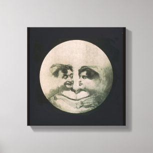 Toile Illusion optique de lune