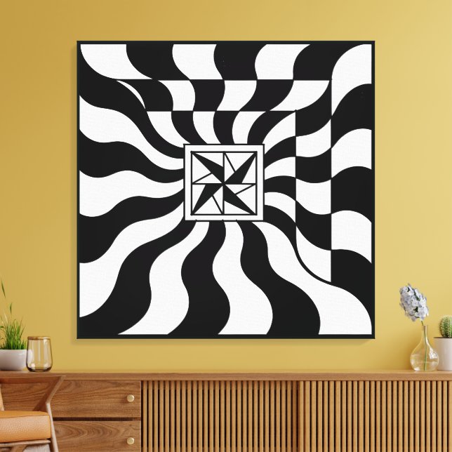 Toile Illusionary Square | Moderne (Insitu(Salon))