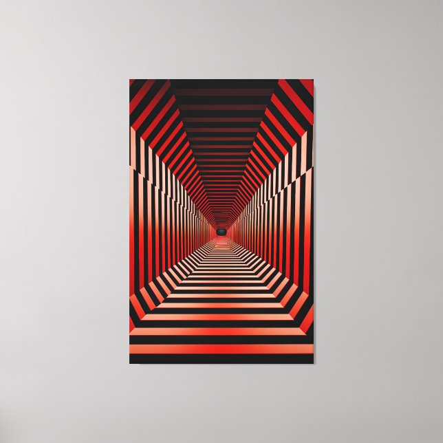 Toile Illusions hypnotiques rouges (Recto)