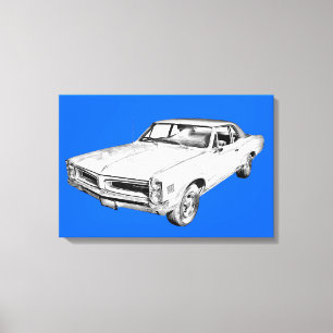 Toile Illustration 1966 de voiture de Pontiac le Mans