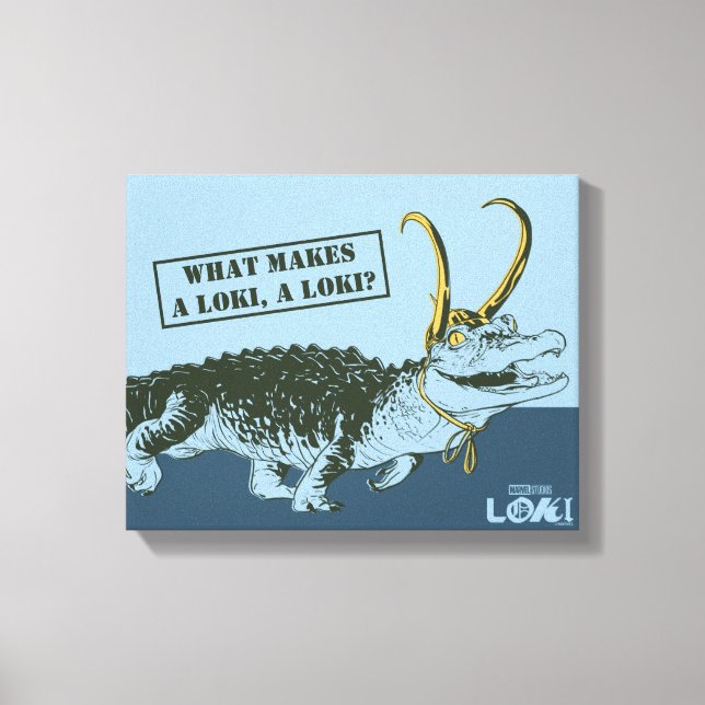 Toile Illustration Alligator Loki (Recto)