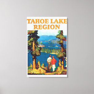 Toile Illustration d'affiche de Vintage voyage de régio
