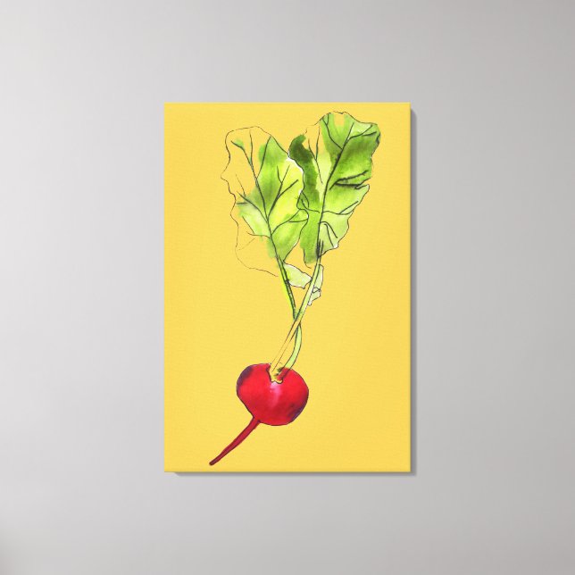 Toile Illustration d'aquarelle végétale Radical (Recto)