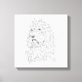 Toile Illustration de chien, Cockapoo d'art mural