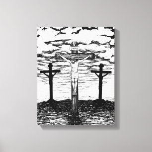 Toile Illustration de Crucifixion par Amanda Diehl