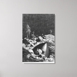 Toile Illustration de 'de la terre au Moon