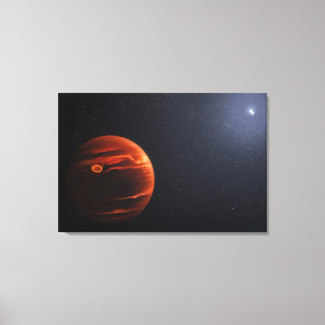 Toile Illustration De Exoplanet Vhs 1256 B Et Ses Étoile (Recto)