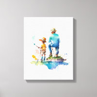 Illustration de l'aquarelle Père et Fils Ai Art