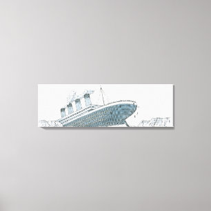 Toile Illustration de passager tombant de Titanic