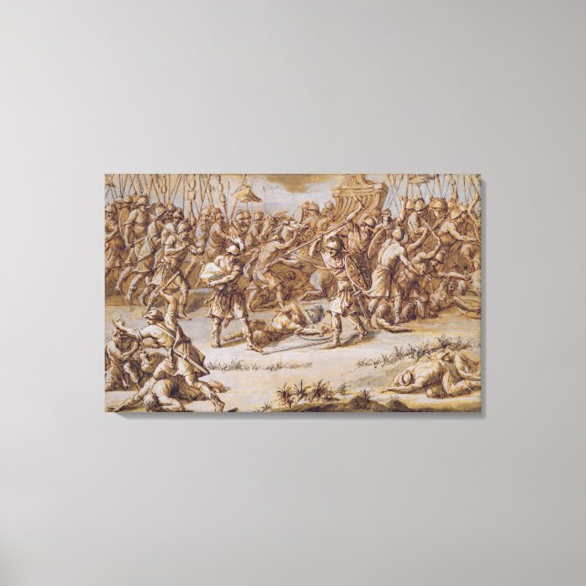 Toile Illustration de 'The Iliad', 1760 (stylo et encre) (Recto)