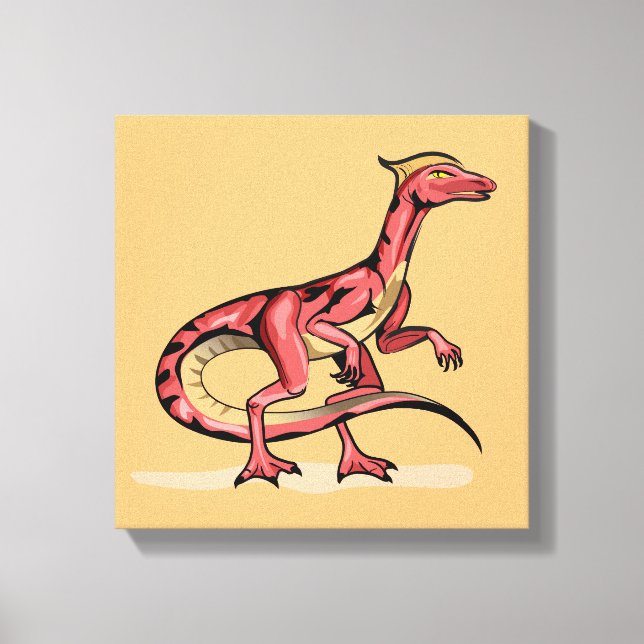 Toile Illustration De Velociraptor. (Recto)
