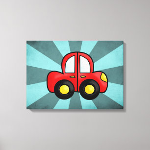 Toile Illustration de voiture vintage – Art automobile c