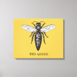 Toile Illustration des abeilles de l'insecte de la reine