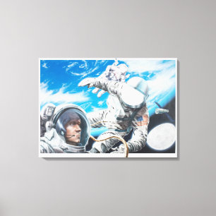 Toile Illustration des astronautes américains dans