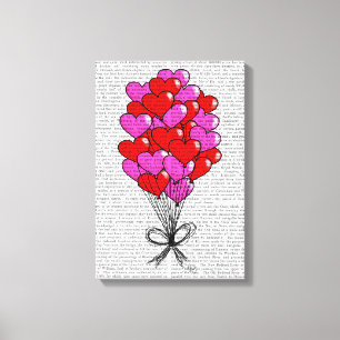 Toile Illustration du ballon Saint-Valentin