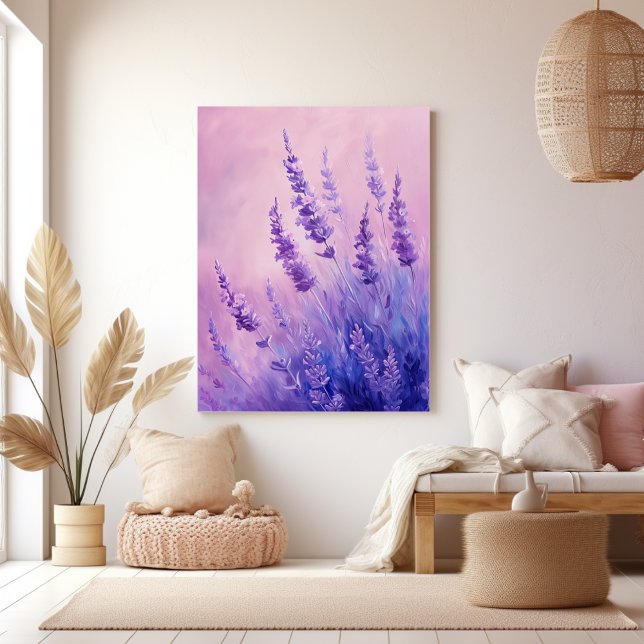 Toile Illustration du champ Fleurs de lavande (Créateur téléchargé)