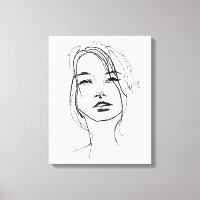 Illustration du visage de mode