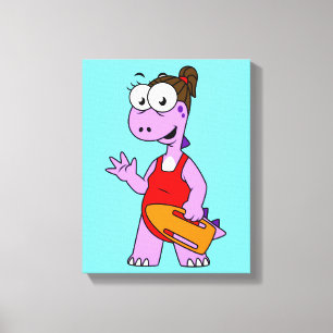 Toile Illustration D'Un Gardien À Vie Tyrannosaurus Rex.
