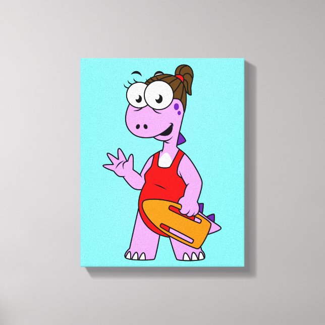 Toile Illustration D'Un Gardien À Vie Tyrannosaurus Rex. (Recto)