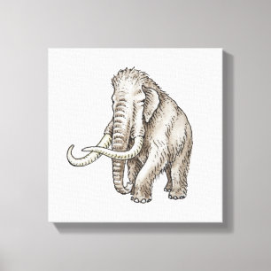 Toile Illustration d'un mammouth