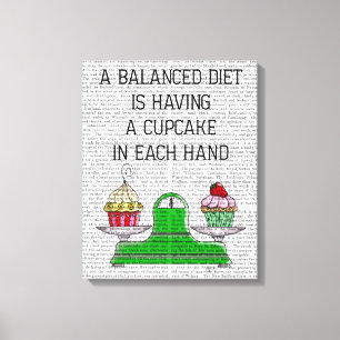 Toile Illustration d'une alimentation équilibrée