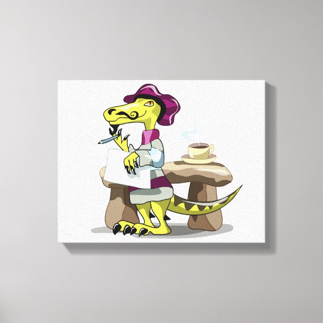Toile Illustration D'Une Pensée De Poète Raptor Caricatu (Recto)