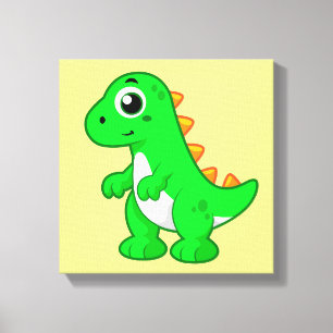 Toile Illustration Mignonne Du Tyrannosaurus Rex.