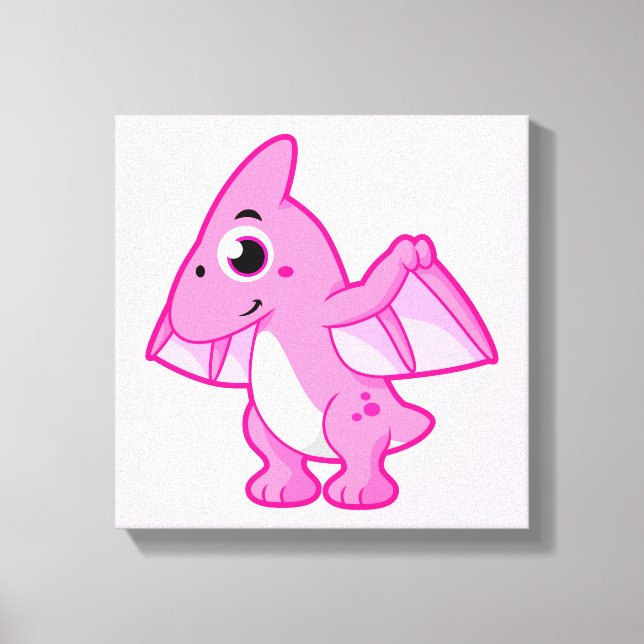 Toile Illustration Mignonne D'Un Pterodactyl. (Recto)