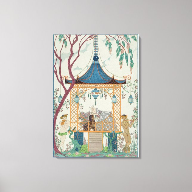 Toile Illustration pour 'Fetes Galantes' de Paul Verlain (Recto)