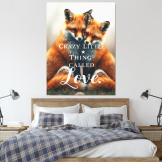 Toile Illustration romantique Fox Love