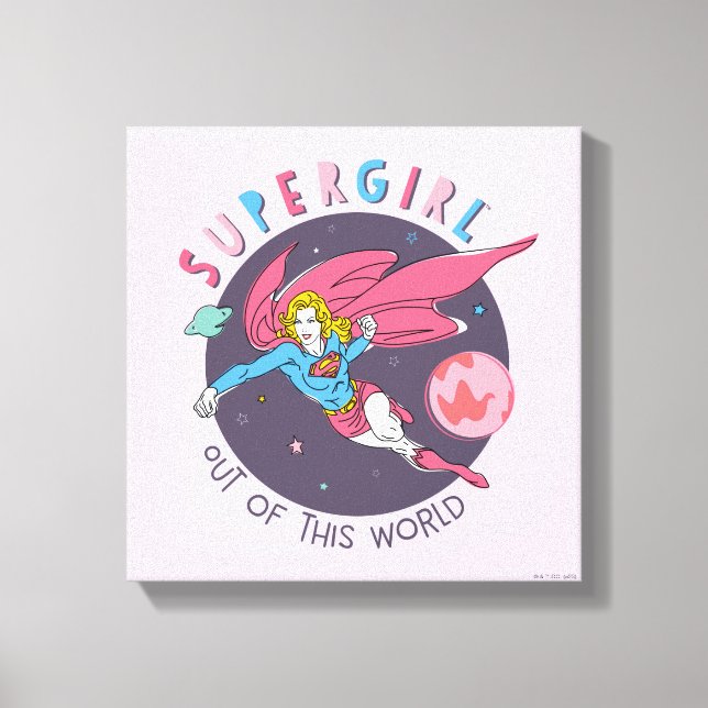 Toile Illustration Supergirl volant vers le haut (Recto)
