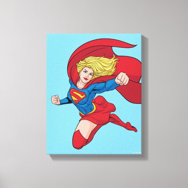 Toile Illustration Supergirl volant vers le haut (Recto)