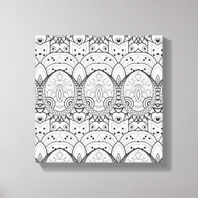 Toile Illustration tribale inspirée 6 (Recto)
